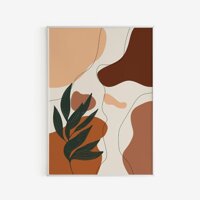 Tranh treo tường  Tranh Bloobs of Color Poster, Terracota Abstract Art Print, Abstract Shapes Poster - 30x40,Vàng composite