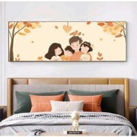 Tranh treo tường tranh canvas gia đình vui vẻ hạnh phúc decor phòng khách, phòng ngủ, tranh treo phòng ăn,tranh decor