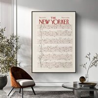 tranh treo tường, tranh canvas NEW YORKER, tranh decor hiện đại, tặng kèm đinmh treo tranh