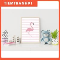 Tranh treo tường | Tranh cho bé-Flamingo Wall Art, Nursery Decor 35 , tranh canvas giá rẻ