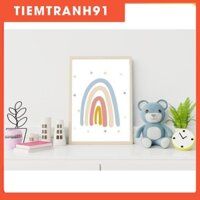 Tranh treo tường | Tranh cho bé-Rainbow Print,Rainbow Wall Art, Girl Nursery Print 49 , tranh canvas giá rẻ