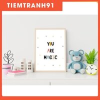 Tranh treo tường | Tranh cho bé-You Are Magic Wall Art, Girl Nursery Print 31 , tranh canvas giá rẻ