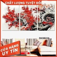 Tranh treo tường, tranh hoa đào, Xả Kho giá xưởng, tranh treo tường DH3822A Chất lượng CAO/Chống ẩm mốc, cong vênh