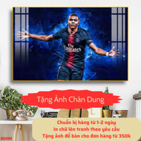 Tranh Treo Tường, Tranh Tráng Gương Decor Phòng Khách Cầu Thủ Bóng Đá Neymar Và Mbappe BD3-Mê Tranh