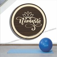 Tranh treo tường yoga decor phòng thiền , phòng tập Yoga chữ om - 02,20cm  để bàn