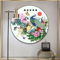 Tranh Tròn Khổng Tước Quốc Sắc Thiên Hương C9388