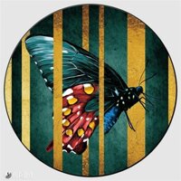 Tranh tròn treo tường Con bướm GLTR1165 tặng kèm phụ kiện