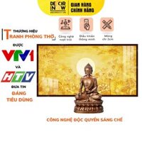 Tranh Trúc Chỉ In Ngang Họa Tiết Sen Mai Trời DECORNOW DCN-TC277