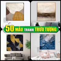 Tranh trừu tượng chất liệu tráng gương, vải Canvas. Có làm theo yêu cầu