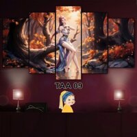 Tranh Tư Ấu U , Tư Bà Bà - Bộ 5 Tấm Dán Tường Fomex 5mm Dán Keo Decor Phòng Khách, Nhà Cửa, Phòng Học BH Vận Chuyển