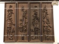 Tranh Tứ Bình Gỗ Gụ Mật hàng Đánh Giả Cổ Siêu Đẹp Kênh Bong