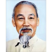 Tranh tự đính đá toàn bộ - tranh chân dung Bác Hồ 5D