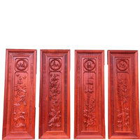 Tranh tứ quý gỗ hương giá rẻ (TPT-11)