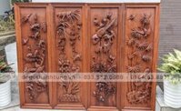 Tranh tứ quý gỗ hương Lào hàng đục tay kênh bong đẳng cấp (Chị Son, Hải Phòng)