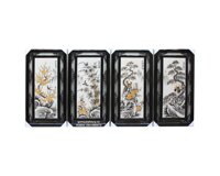 Tranh tứ quý gốm sứ Bát Tràng trang trí đẹp