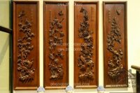 Tranh tứ quý Tùng Cúc Trúc Mai gỗ gụ