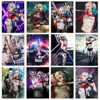 Tranh Vải Cuốn Treo Tường Hình Nhân Vật Harley Quinn