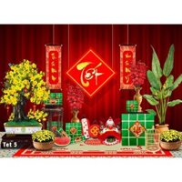 TRANH VẢI DECOR TRANG TRÍ TẾT