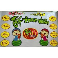 Tranh vải nỉ dạ/Tranh trang trí tết 01