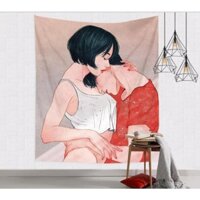 ✓✷Tranh vải treo tường/Thảm trang trí phòng ngủ, khách hình cặp đôi sexy, hươu, phi hành gia, lá cây vintage...