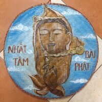 Tranh vẽ Phật thích ca trên mẹt tre ( 45 cm )