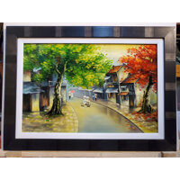 TRANH VẼ SƠN MÀI CAO CẤP - PHỐ CỔ HÀ NỘI - Mâu 02