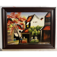 TRANH VẼ SƠN MÀI - PHỐ CỔ HÀ NỘI - PC3704