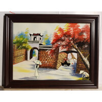 TRANH VẼ SƠN MÀI - PHỐ CỔ HÀ NỘI - PC3707