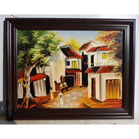 TRANH VẼ SƠN MÀI - PHỐ CỔ HÀ NỘI - PC3702