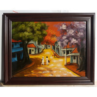 TRANH VẼ SƠN MÀI - PHỐ CỔ HÀ NỘI - PC3708