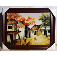TRANH VẼ SƠN MÀI - PHỐ CỔ HÀ NỘI - PC3713