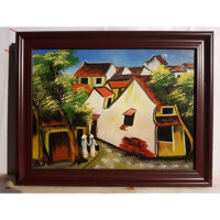 TRANH VẼ SƠN MÀI - PHỐ CỔ HÀ NỘI - PC3711