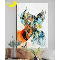 Tranh vị tướng Quan Công nổi tiếng lịch sử, chất liệu in gỗ tráng gương cao cấp