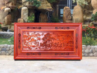 Tranh Vinh Quy Bái Tổ Gỗ Hương Kích Thước 1M55 - tgpx2015