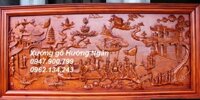 Tranh vinh quy bái tổ gỗ Hương 1m07 x 2m17 TK28