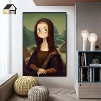 Tranh vô tri treo tường tráng gương Decor phòng ngủ phòng khách cho bé monalisa búp bê cô gái động vật ngộ nghĩnh