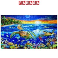 Tranh Xếp Hình 750 Mảnh 60 x 40 cm - Sea Turtles - Minh Châu 750-09