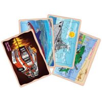 Tranh xếp hình giấy 12 miếng (Dập từ khổ A5) -Phương tiện giao thông- Đồ chơi trí tuệ dành cho bé trên 3 tuổi