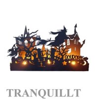 Tranquillt halloween người giữ nến ma bí ngô phù thủy hình bóng người giữ nến halloween