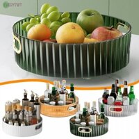 Transparent 360° Rotating Turntable Organizer and Storage Container, for Pantry