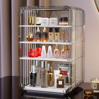 Transparent Makeup Storage Box Dressing Table Skincare Organizer Large Capacity Desktop High-end Lipstick Organizer Box ZCG1