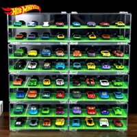Transparent Parking Lot Waterproof Vehicles Display Box for Hot Wheels 1:64 Car Model Storage Case Accessories Boys Toys