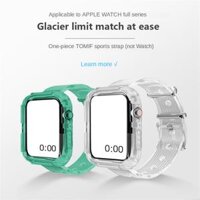 Transparent Silicone Strap For Apple Watch Series 1 2 3 4 5 6 SE Suitable Protection And Anti-drop Integrated Band 40/42/44/38MM