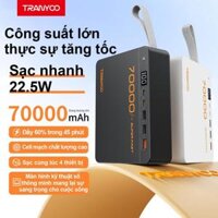 TRANYOO Sạc Dự Phòng 70000mAh PD22.5W Sạc dự phòng F17 Chính Hãng Heavy Duty power bank Phụ Kiện