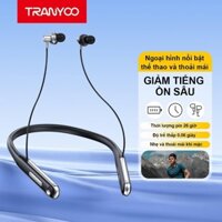TRANYOO Tai Nghe Bluetooth Gaming Thể Thao Chống Ồn M15 Âm Thanh HIFI Pin 26h Nghe Gọi Đàm Thoại