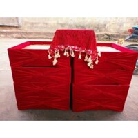 Tráp bọc nhung HOT TREN  trang trí tiệc cưới, tráp cưới hỏi bọc nhung giá rẻ