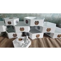 Tráp cưới hỏi màu trắng chữ nổi ( hàng cao cấp)