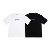 Trapstar Khoan Tee Blue Line In Logo Vẻ Đẹp Triều Phổ Biến Bán Nam Nữ Cặp Đôi Tay Ngắn 100% Cotton Áo Thun 1016