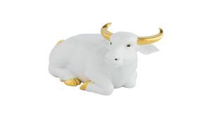 Trâu Hưởng Lộc 23cm - Trang trí vàng 24k