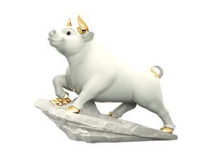Trâu Thịnh Vượng 25cm - Trang trí vàng 24k